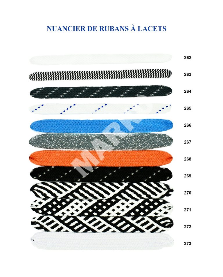 Nuanciers de rubans-lacets – offre de gros B2B Marko