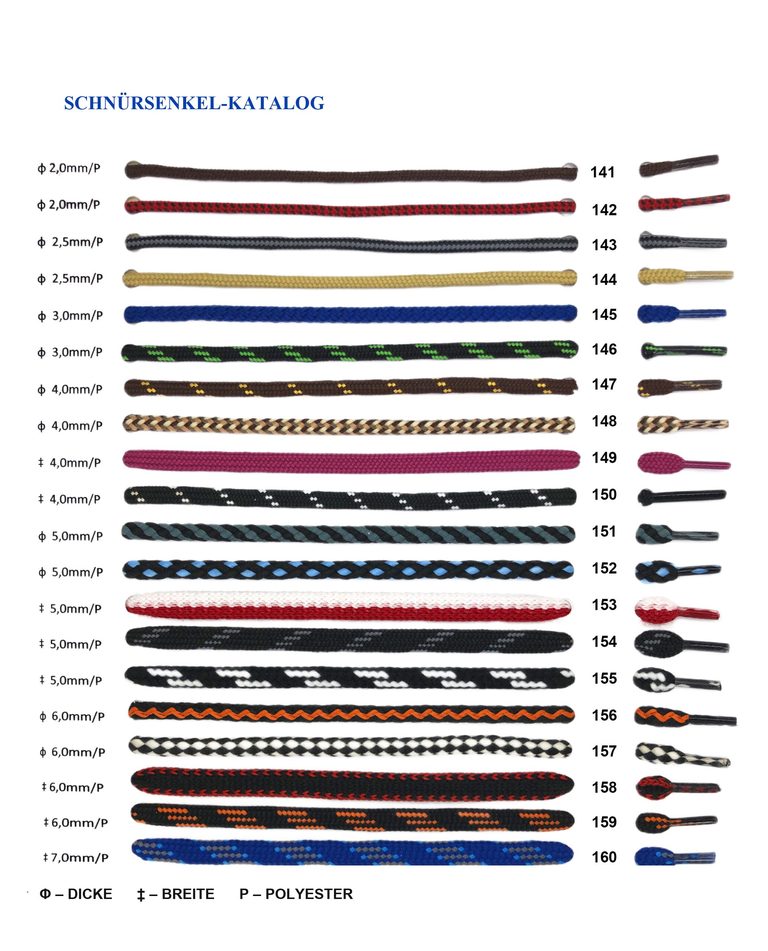 Schnürsenkel-Katalog